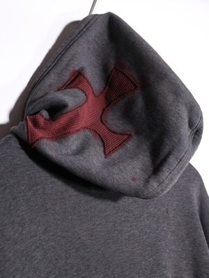 REMAKE /  blood cross design zip-up foodie