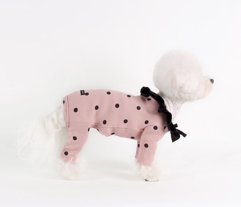 ドットフリル オールインワン S ~ XL 2color  /  犬服 新作 ドッグウェア 小型犬 中型犬 大型犬 犬の服 わんちゃん ペット