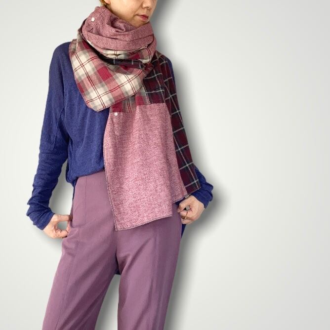 ZOZOTTE remake patchwork stole / リメイクパッチワークストール ck_wn