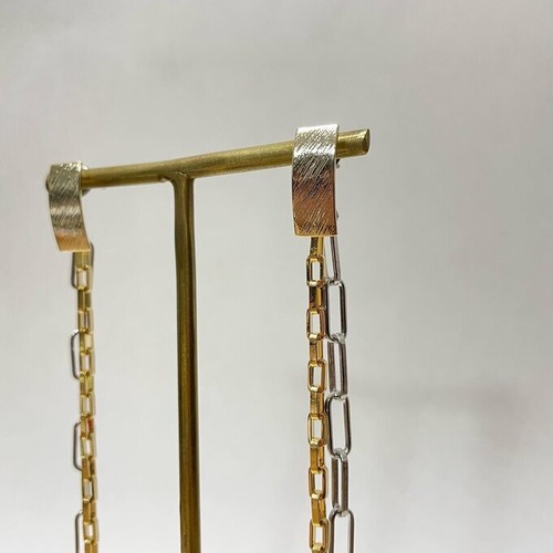 W color chain pierce/earrings     gold
