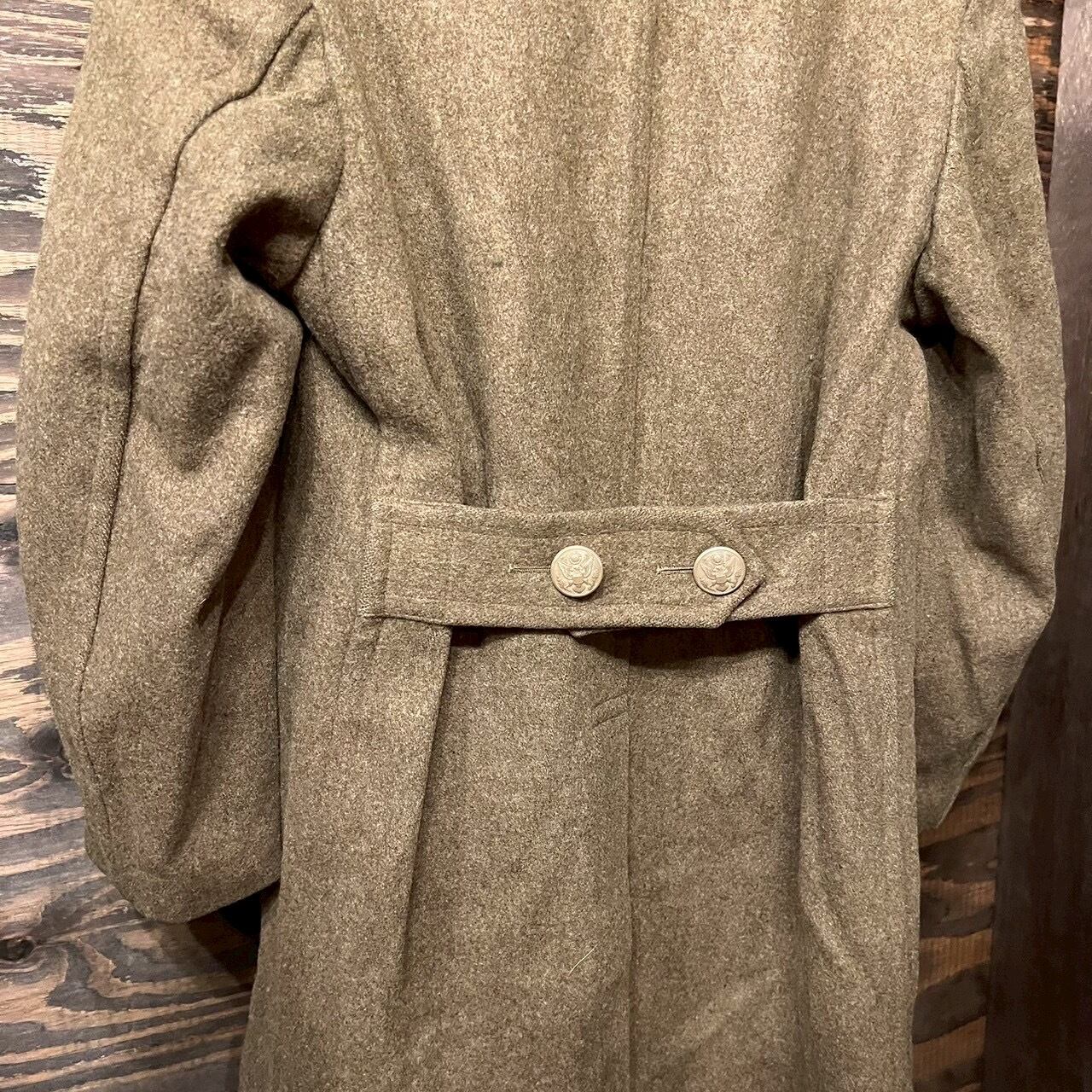 40s〜 US Army 米軍実物 WW2 ウール オーバーコート 34R S/M グレート