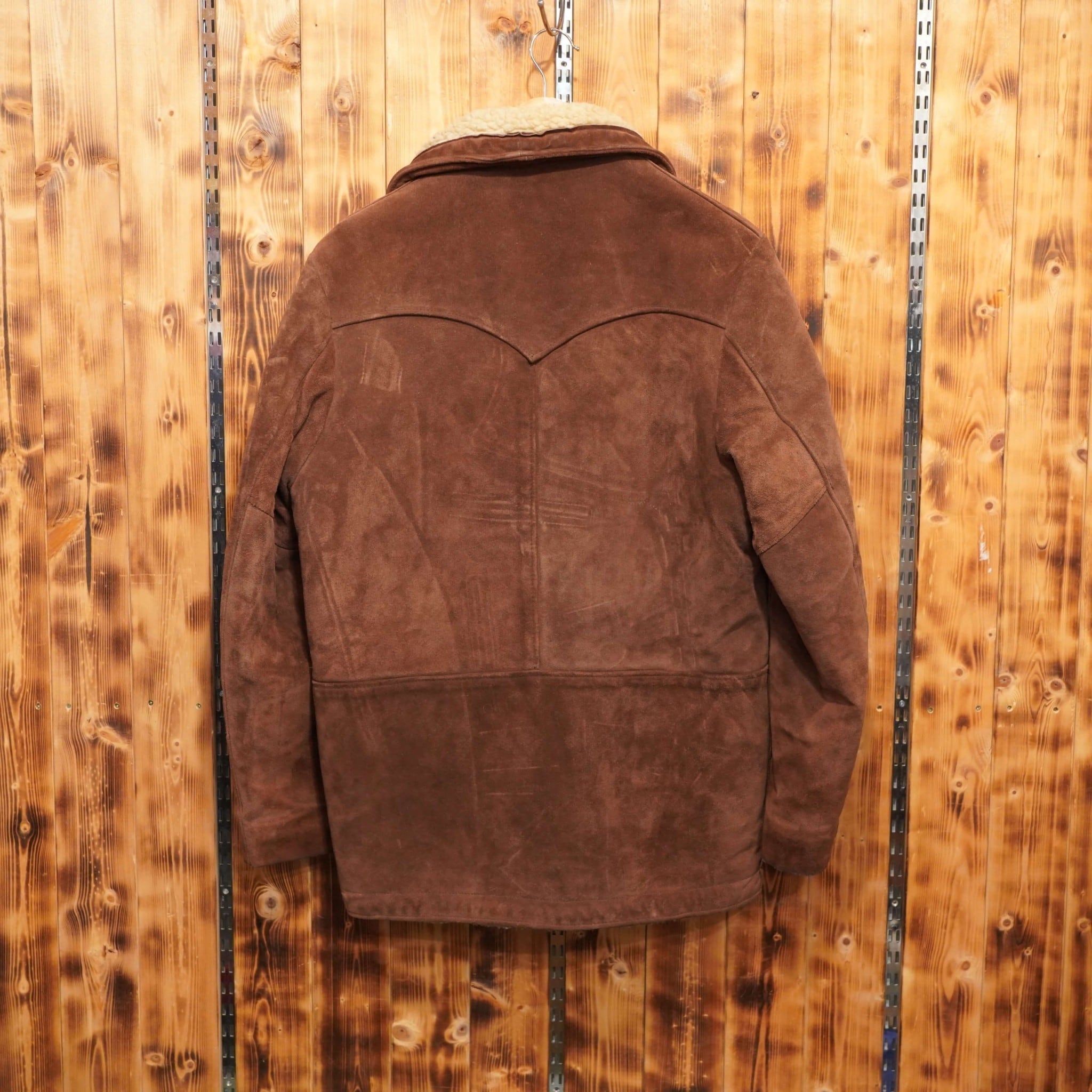 schott western ランチジャケット 36/裏ボア コート ショット スエード