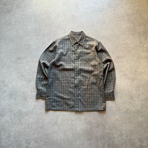 Late 80's to Early 90's Pierre Cardin Paris Earth Tone Wool Check Shirt