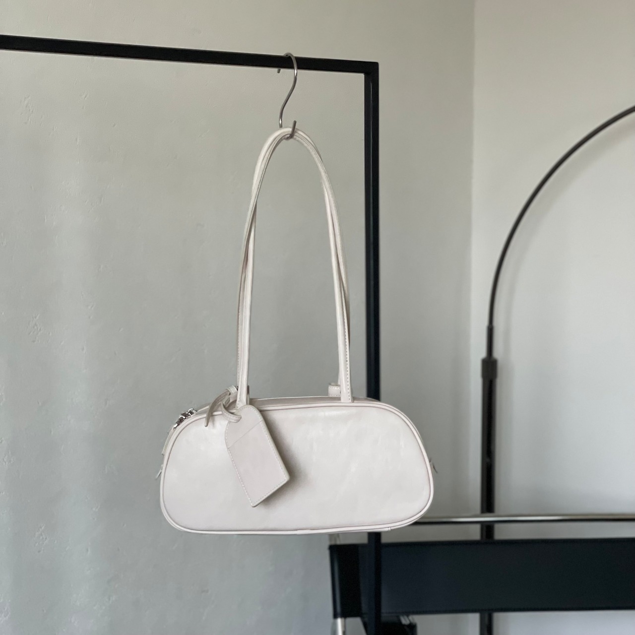 【受注予約：7月上旬入荷予定】long handle boston bag/ecru