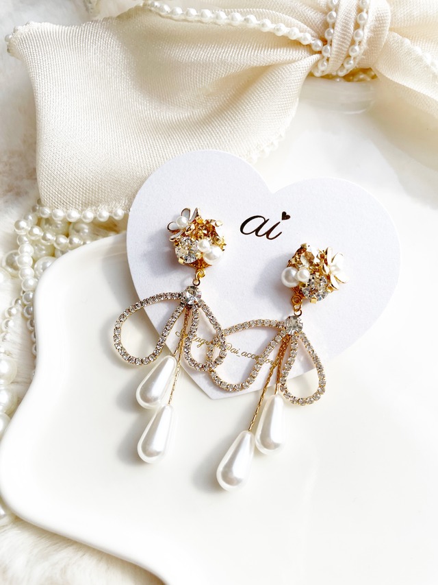 【柏木由紀様・超ときめき♡宣伝部辻野かなみ様・ドラマ『私の彼が姉の夫になった理由』ご着用】 stone ribbon