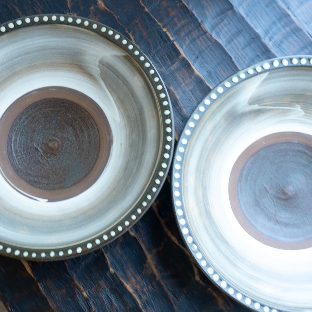 小鹿田焼 坂本創 八寸皿 点打ち | くらしのギャラリー杜の街グレース店