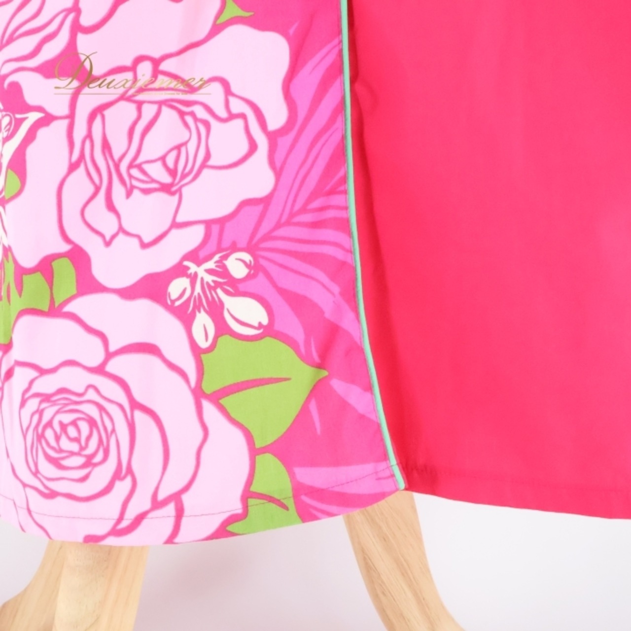 フラダンス 衣装 ワンピース ドレス アロハスタンダード ピンク系 ALOHA STANDARDS 日本製 ワントーン ショッキングピンク かわいい 華やか 鮮やか 明るい ラブリー 花柄 ハワイアン アロハ ハワイアンプリント フラ ダンス レッスン 練習