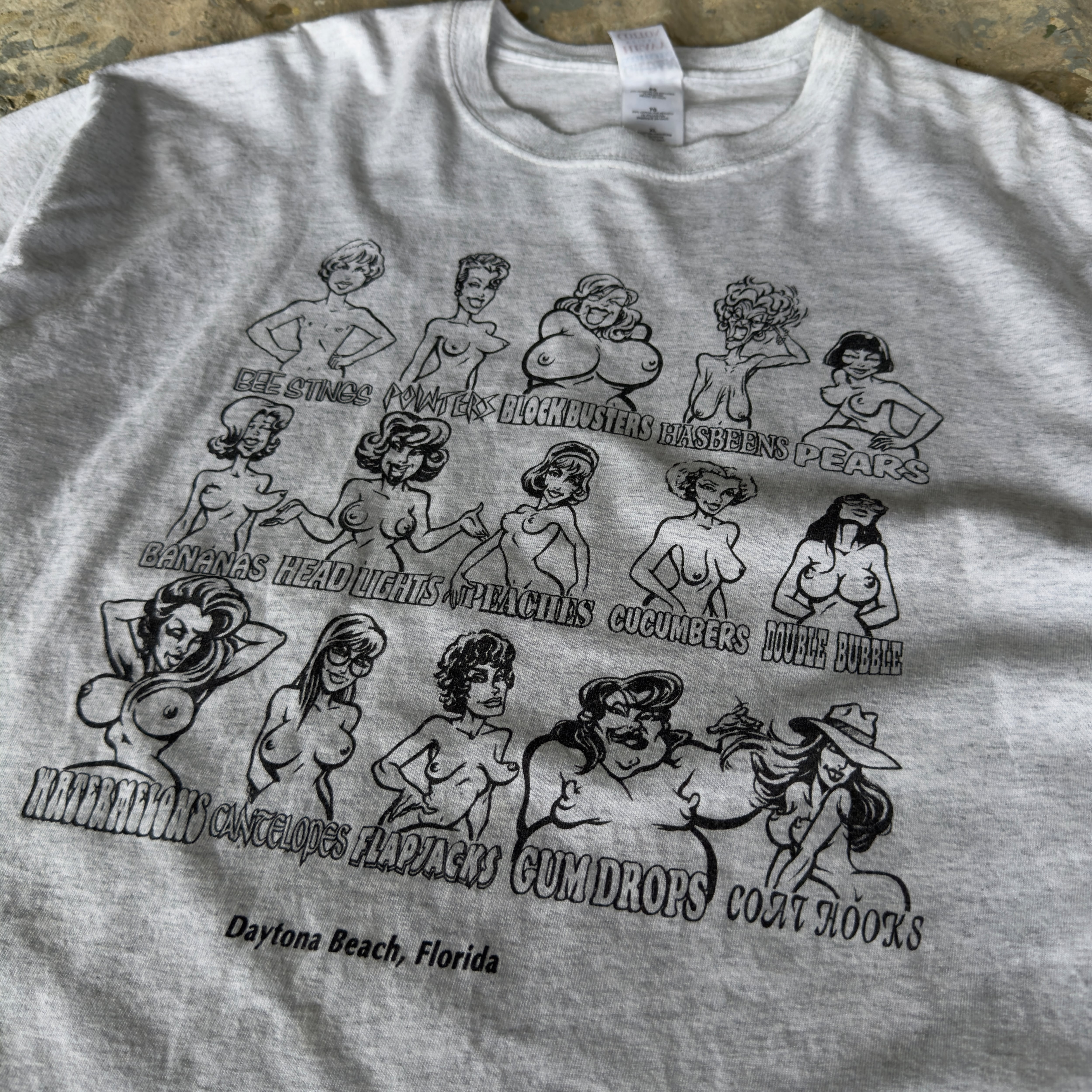 90s セクシープリントTシャツ エロT グレー XL | 古着屋 savvy vintage