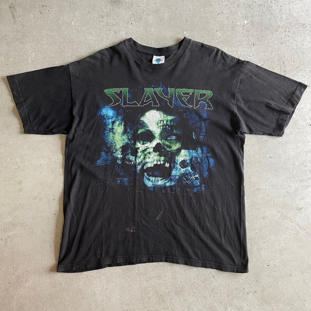00年代 SLAYER スレイヤー 両面プリント バンドTシャツ メンズXL 古着 