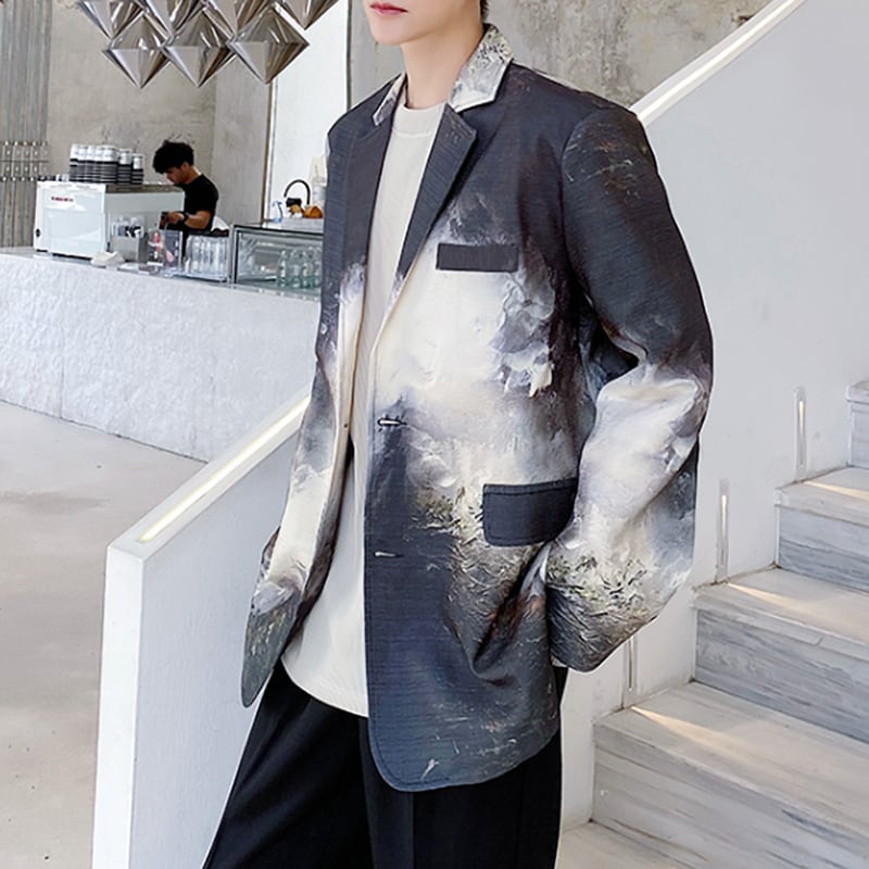 シングルブレスト インクデザインジャケット LB0681