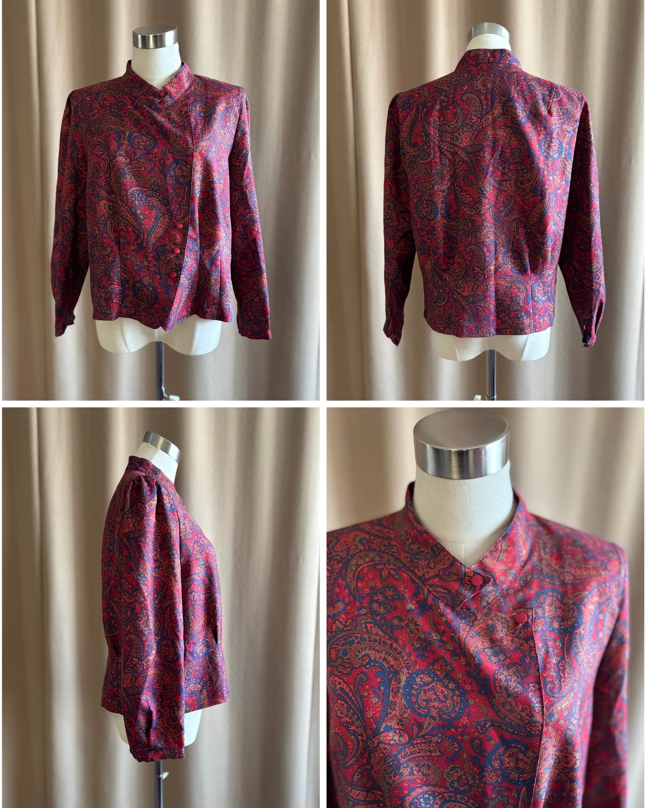 rétro style red set shirt-5180-3