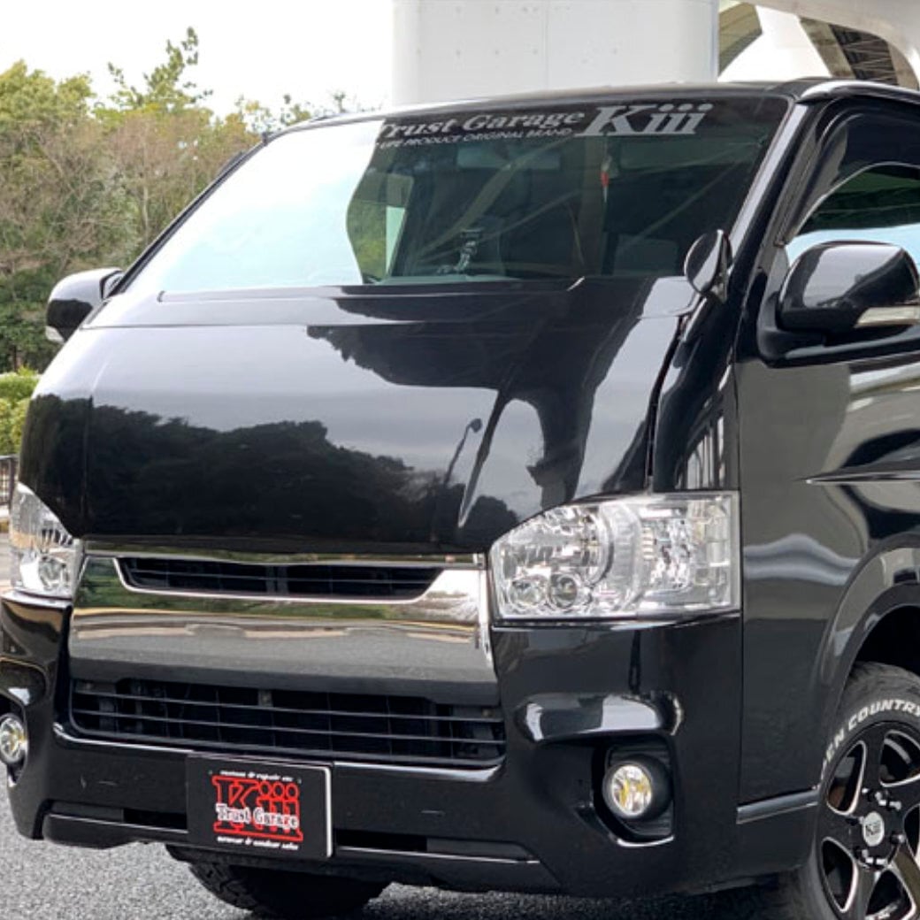 ワイパーガード　TRD ハイエース　標準　黒 ハイエースワイパーガード 標準ボディ 未塗装 | WORK3