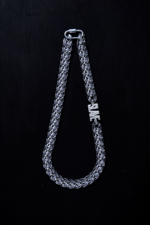slave acryl chain necklace 〈clear〉