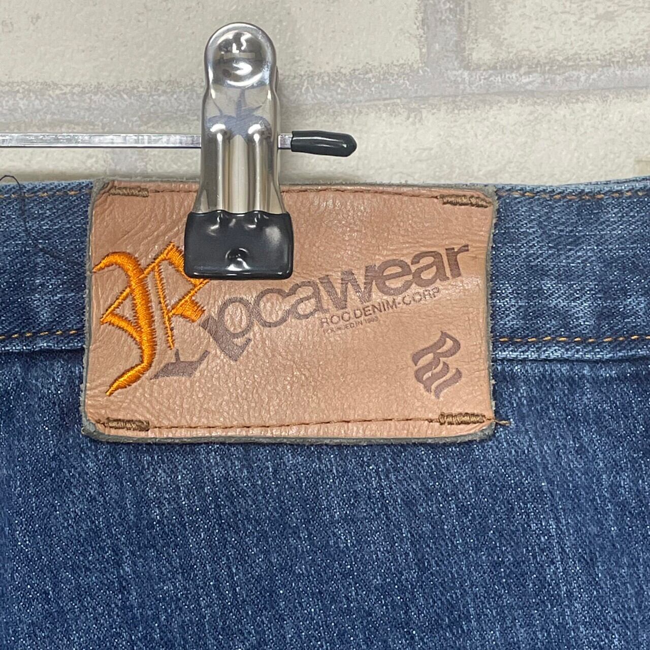 W42×L30】Rocawear デニムパンツ 刺繍 革パッチ | 古着屋OLDGREEN