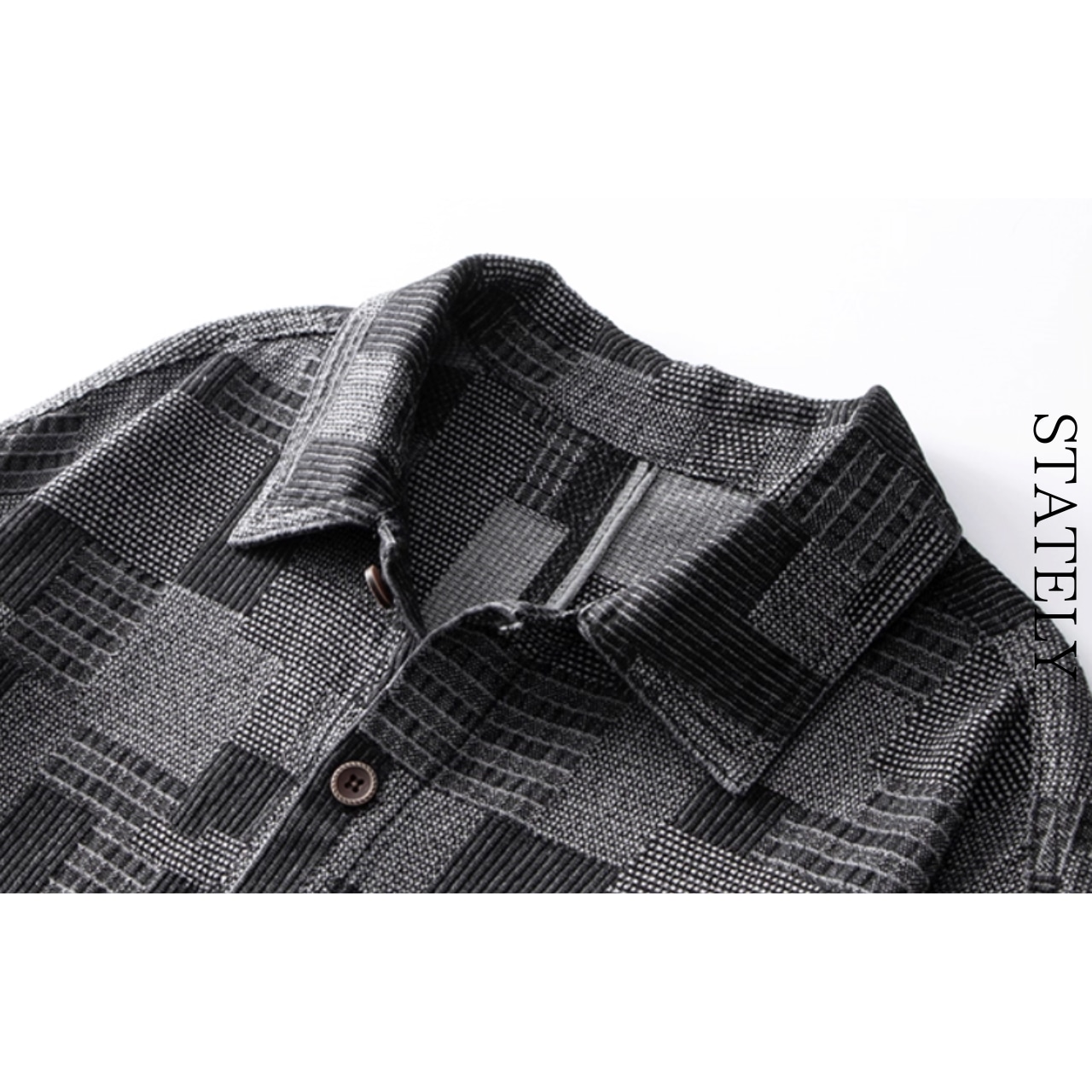 Geometric Patchwork シャツジャケット_T116・画像3