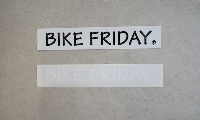 Decals, BIKE FRIDAY small, WH, BK