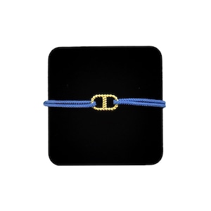【無料ギフト包装/送料無料/限定】K18 Gold Anchor Chain Bracelet SkyBlue【品番 20S2003】