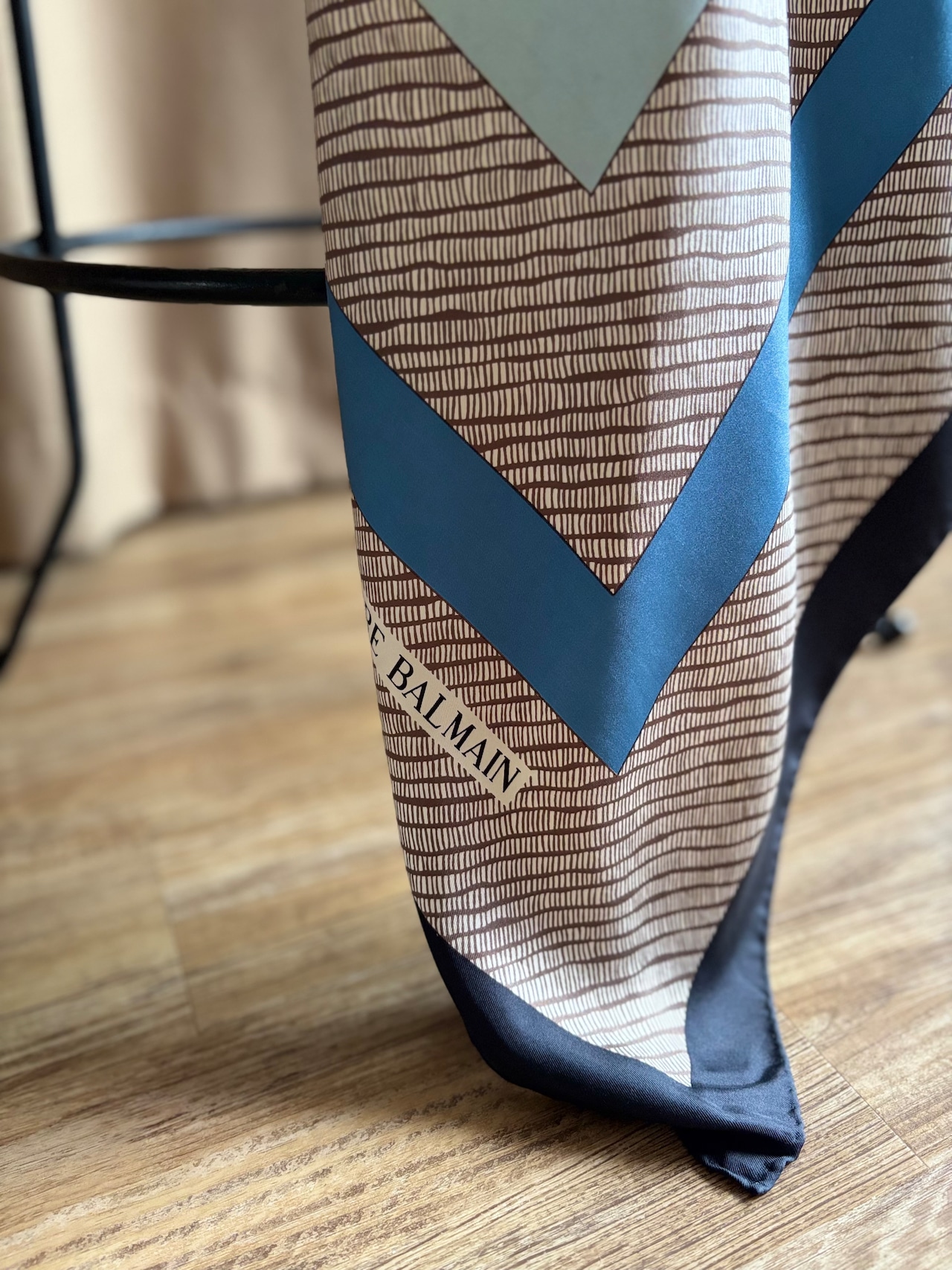 geometric frame silk scarf-5150-8