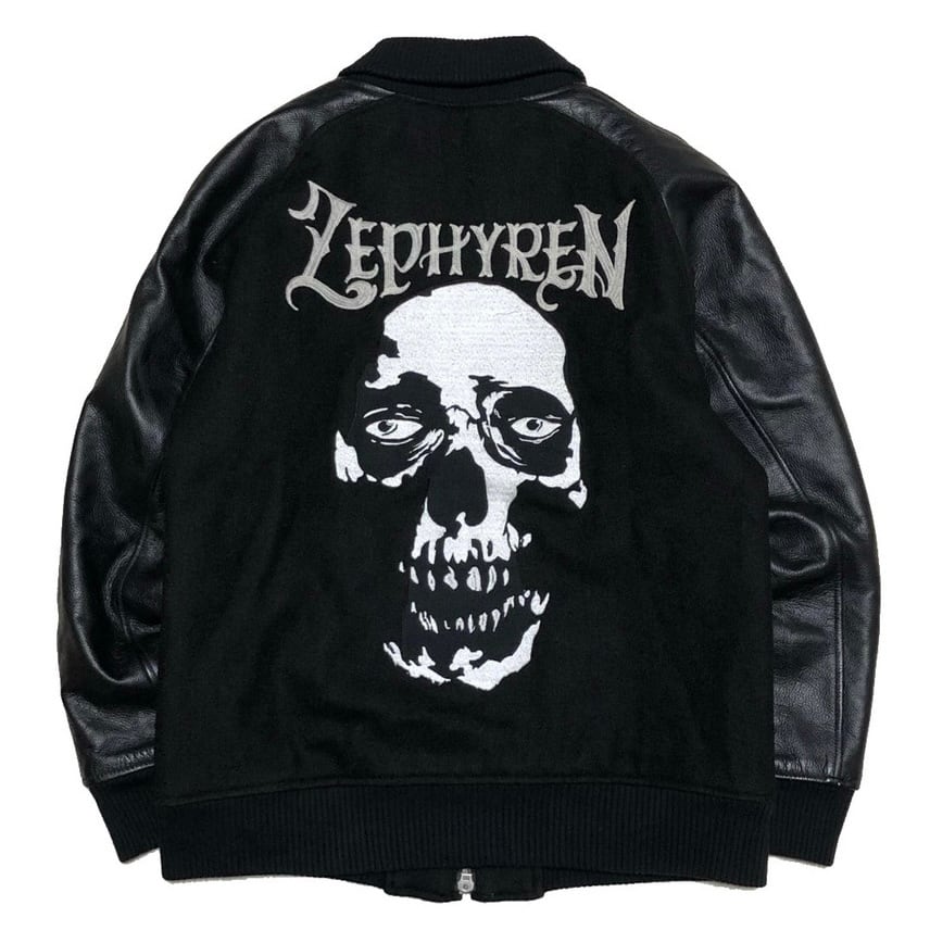 size L】ZEPHYREN ゼファレン スカル レザー スタジャン ストリート