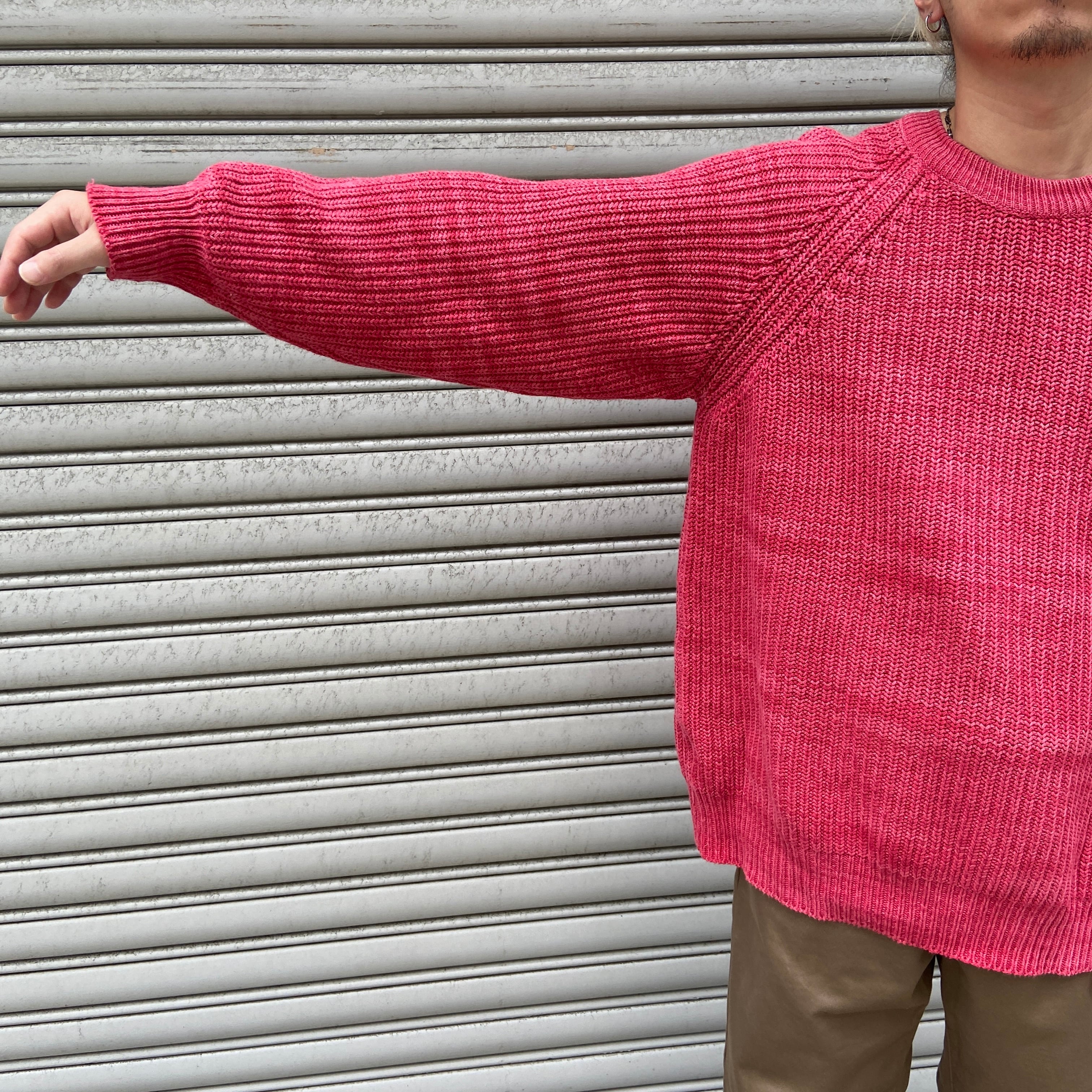 純正買蔵 80s 90s コットンニット ワッフル あぜ編み vintage usa