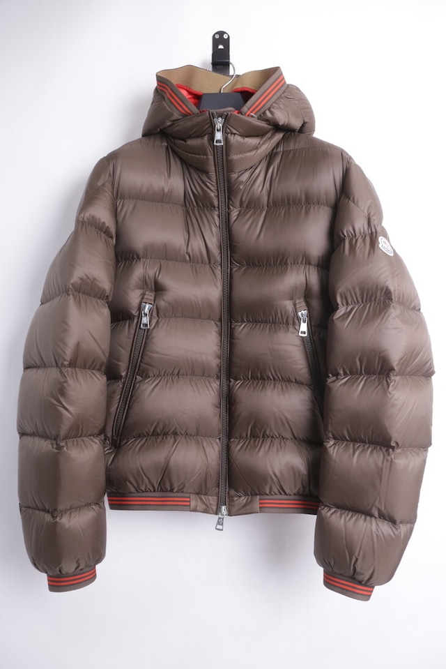 MONCLER JEANBART HOODED DOWN JACKET T2 BROWN 365JK0469