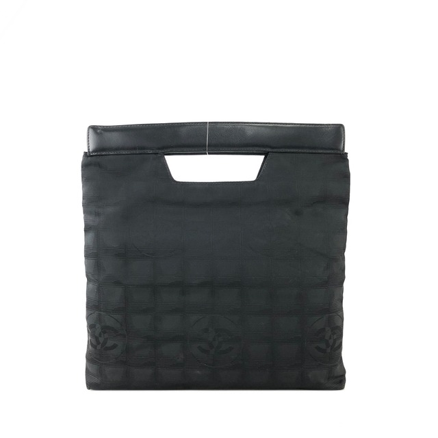CHANEL シャネル ニュートラベルライン カットアウト ハンドル ナイロン ハンドバッグ ブラック vintage ヴィンテージ オールド ff877j