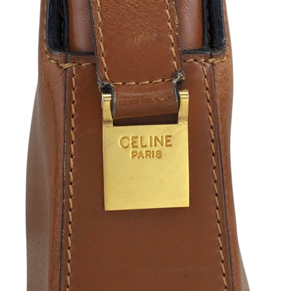 CELINE ブラウンレザー ショルダーバッグ CELINE セリーヌ ショルダーバッグ ブラウン レザー M93 vintage