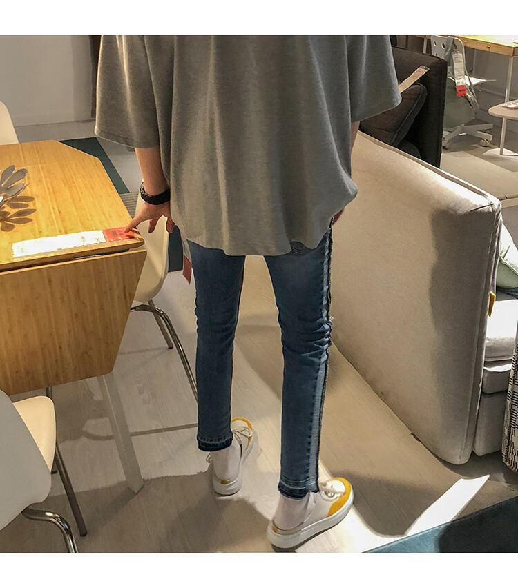 全1色 デニム パンツ スキニー カジュアル ダメージ