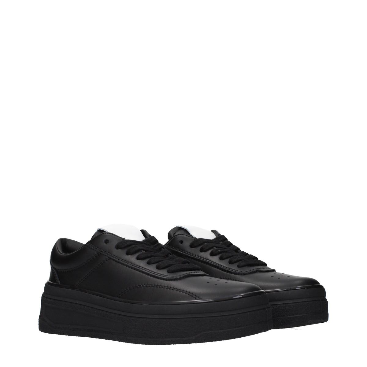 【新品】JIL SANDER ジルサンダー レディース スニーカー レザー ブラック WS0033P6244002