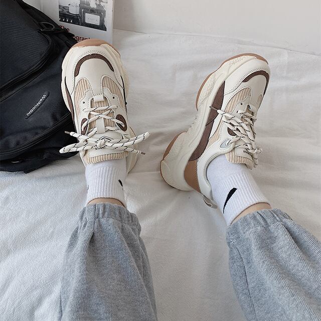 大きいサイズ レディース韓国ファッション シューズ スニーカー カジュアル 厚底 可愛い 春夏 シンプル 運動靴 Ch0918 可愛い 大きいサイズ韓国レディースファッション Chulachula チュラチュラ