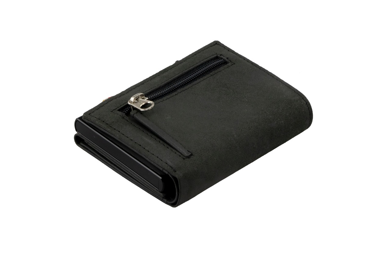 GARZINI ｜METAL WALLET TRIFOLD | Carbon Black