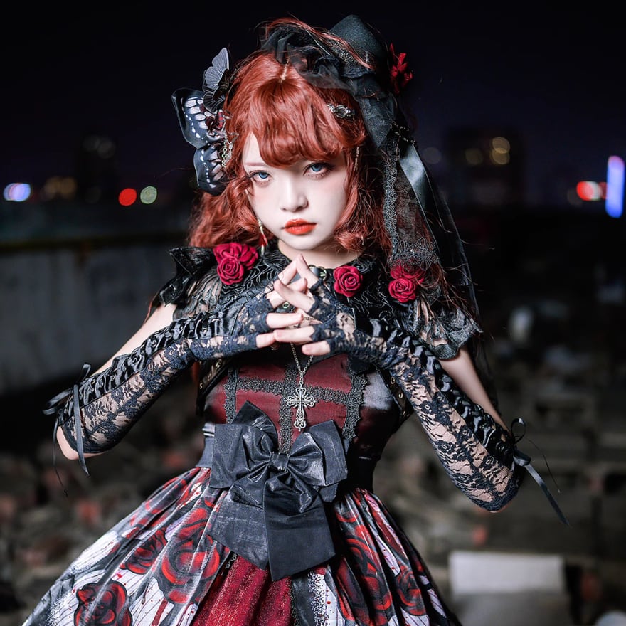 天使と悪魔 サブカル系 ファッション butterfly ヘッドバンド