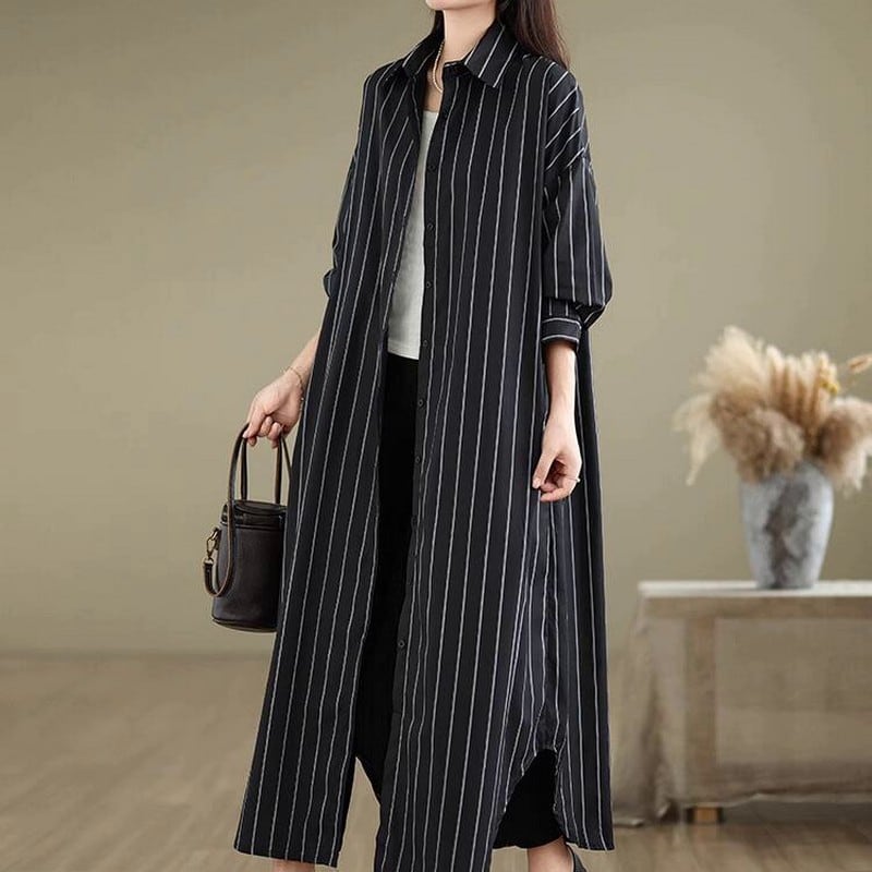 ストライプロングワンピース（2色）10783 | さらり＊ふわり