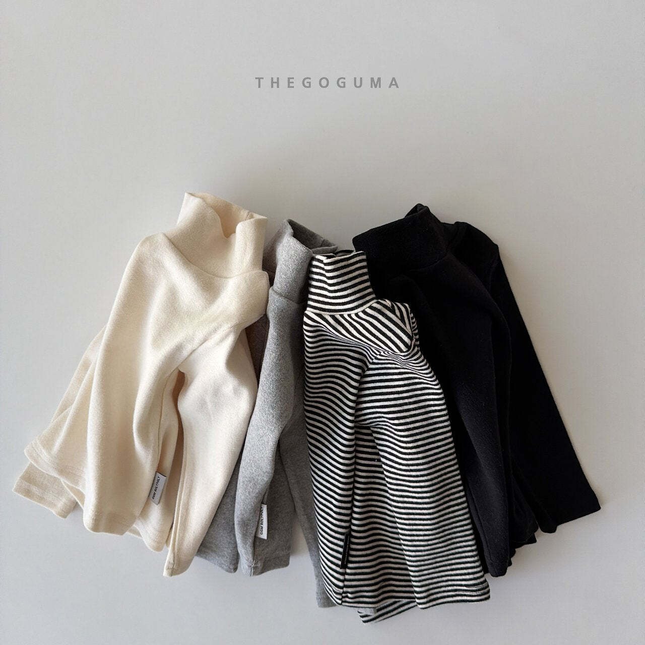 【取寄】THE GOGUMA ふんわりボーダータートルネックTシャツ｜冬服｜韓国子供服