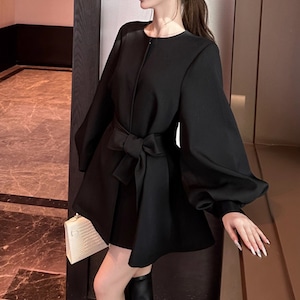 2色/比翼仕立てボリューム袖コート ・13361 2色/比翼仕立てボリューム袖コート ・13361