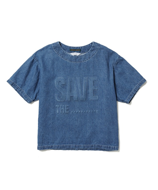 Sasquachfabrix./24SS-CST-009 “KATHARINE HAMNETT” DENIM SMOCK(SAVE THE)