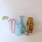 ミルククラウンのような水色花瓶