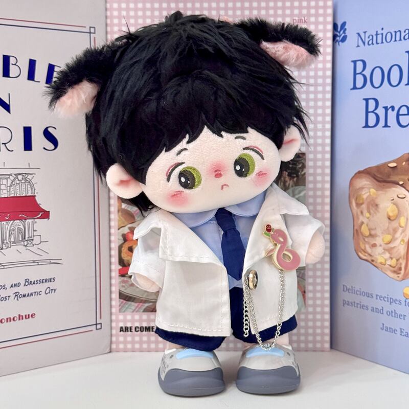 20cmぬいぐるみ用 スーツ シャツ+ジャケット+パンツ+ネクタイ 着せ替え