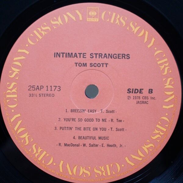 Tom Scott / Intimate Strangers [25AP 1173] - 画像4