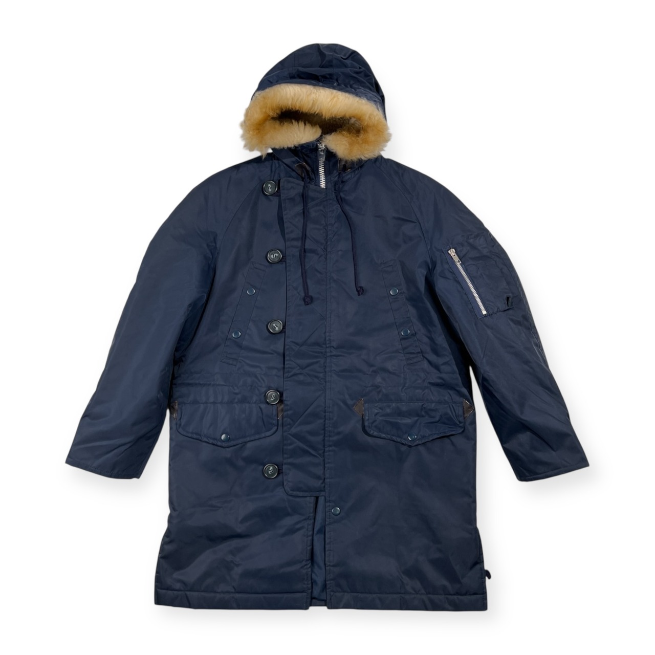 70s 希少 VAN JAC ヴァンヂャケット N-3B フライトジャケット ミリタリー コート サイズ M /紺/ネイビー/ビンテージ/当時物