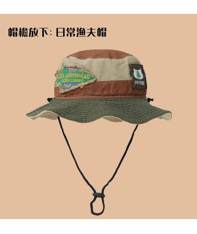 ese ウォッシュパッチ漁師帽子女性夏レトロ西洋カウボーイハット ese ウォッシュパッチ漁師帽子女性夏レトロ西洋カウボーイハット