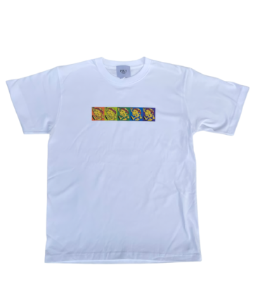 あべみかこ 直筆イラスト入り 半袖Tシャツ 手描き半袖Tシャツ 清涼寺の桜 碧 和柄 和風 京都 職人 手書き
