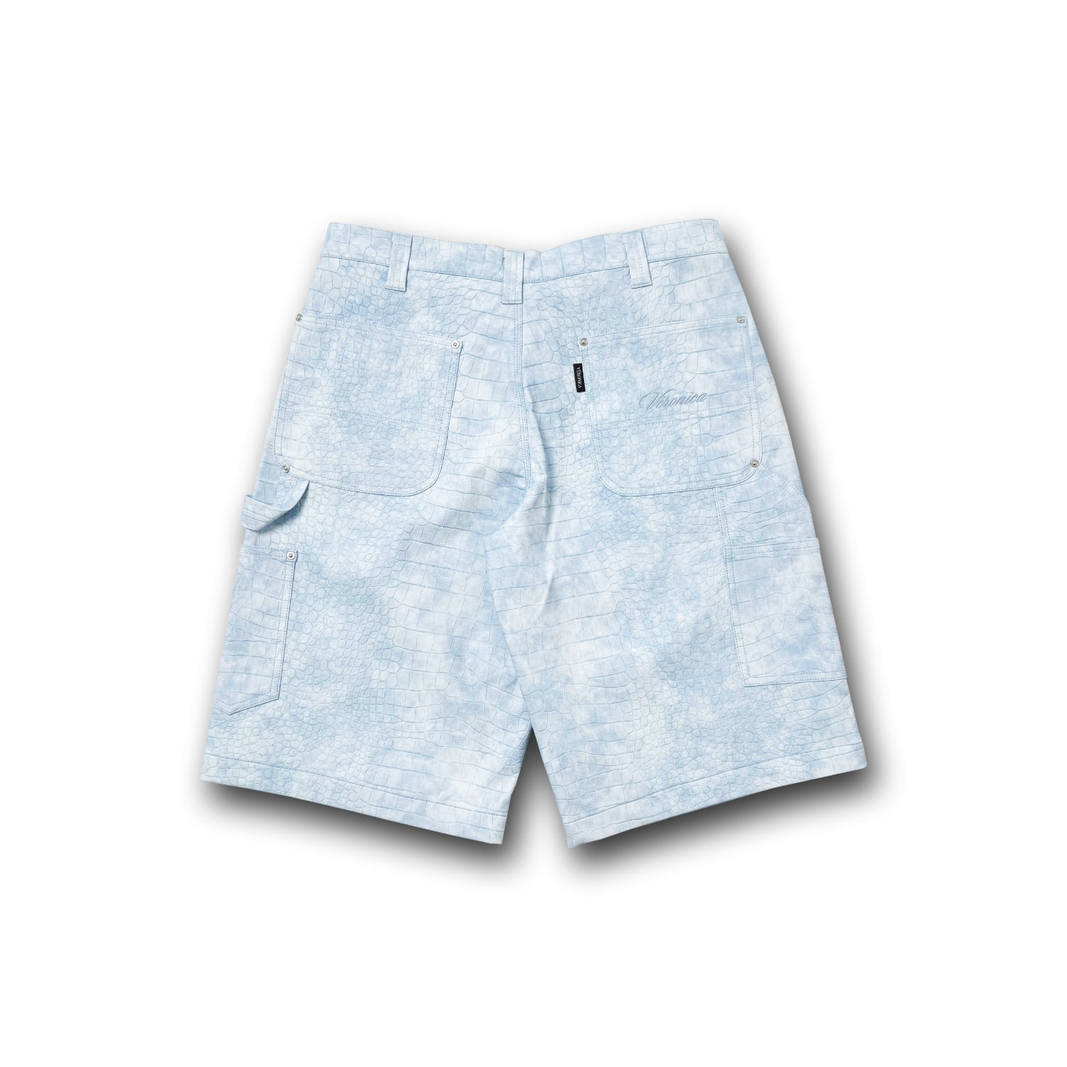 VÉRONICA / CROCODILE DOUBLE KNEE LEATHER SHORTS | HOLICK