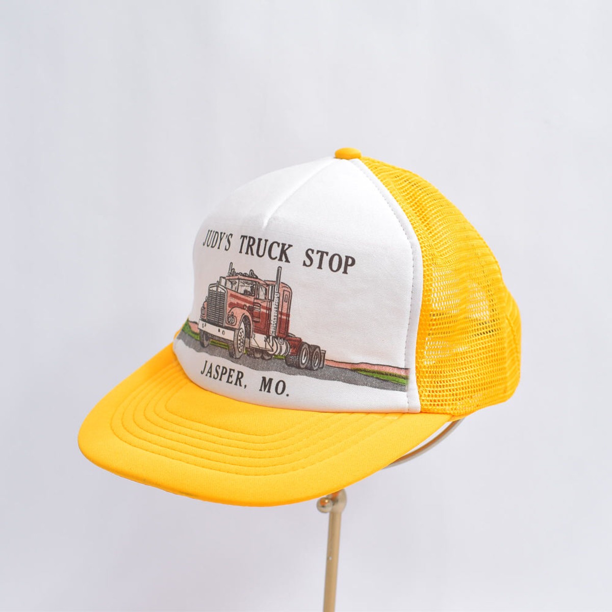 80～90s sportcap トラッカー プリント デザイン スナップバッグ 