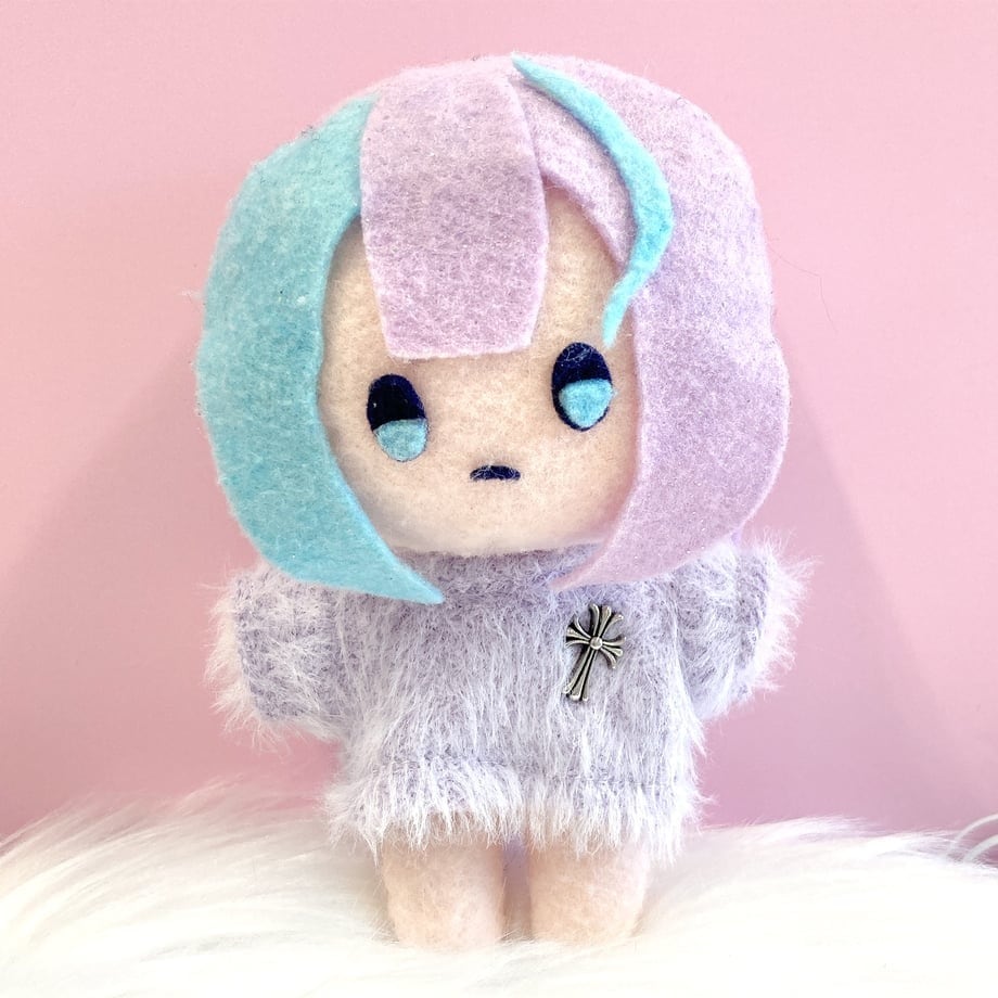 ぬいぐるみ用 十字架付きファーニット【10〜15cm用】TGMC-1254