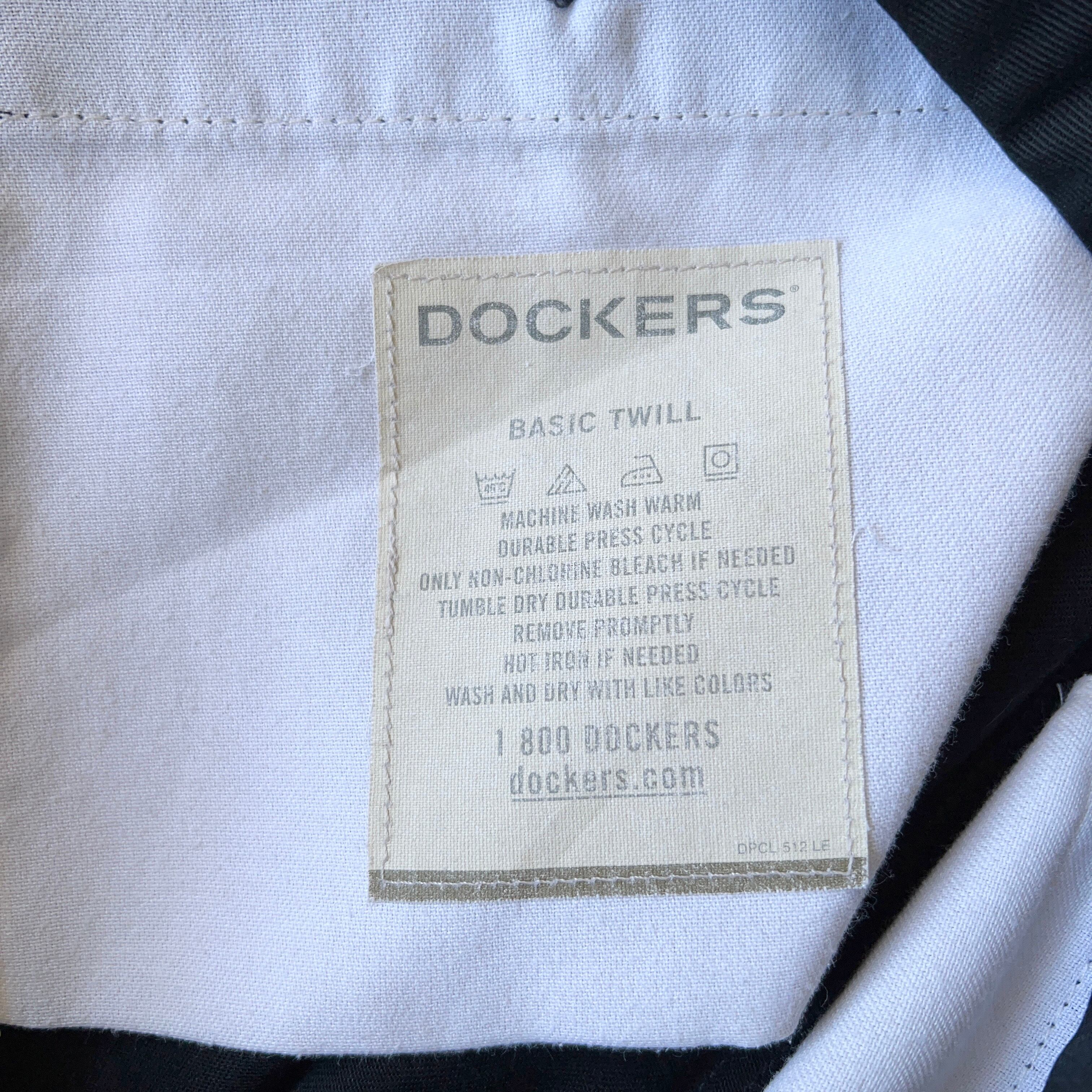 90s USA製 DOCKERS 1タック チノトラウザー ブルーグリーン