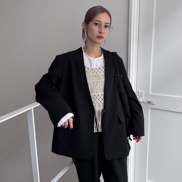 バックデザインノーカラーJK/ブラック