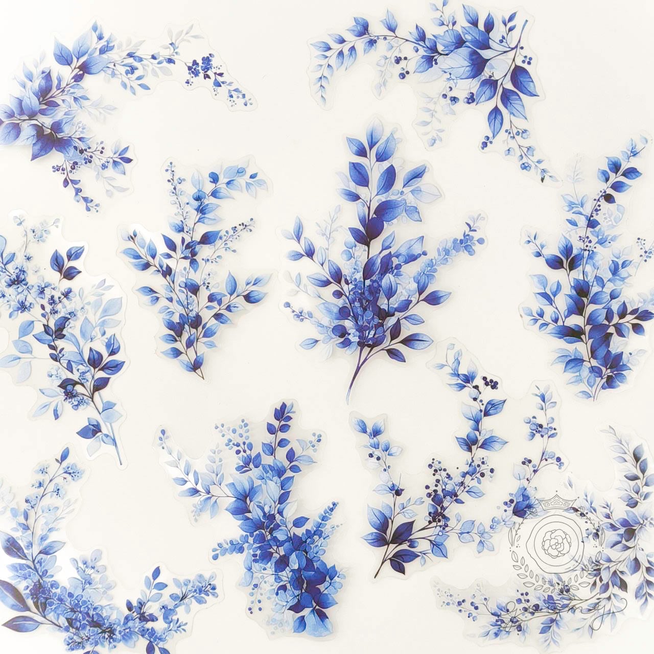 樹木シール ブルー <S892>