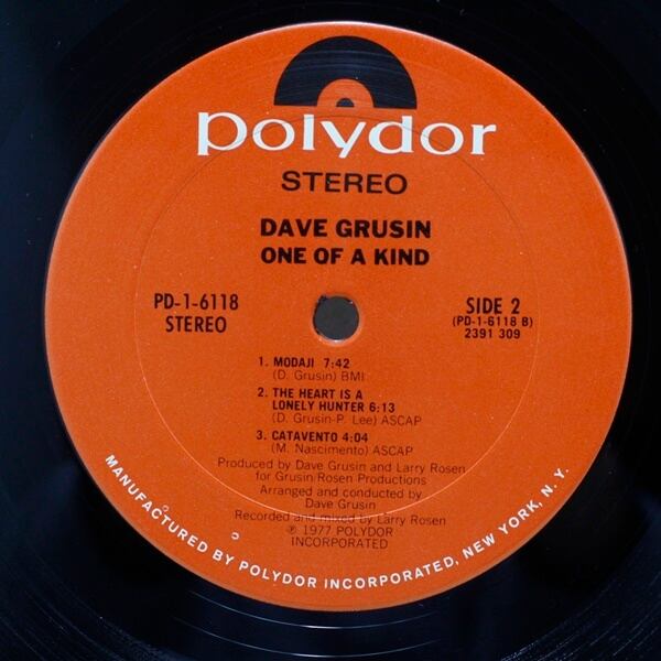 Dave Grusin / One Of A Kind [PD-1-6118] - 画像4
