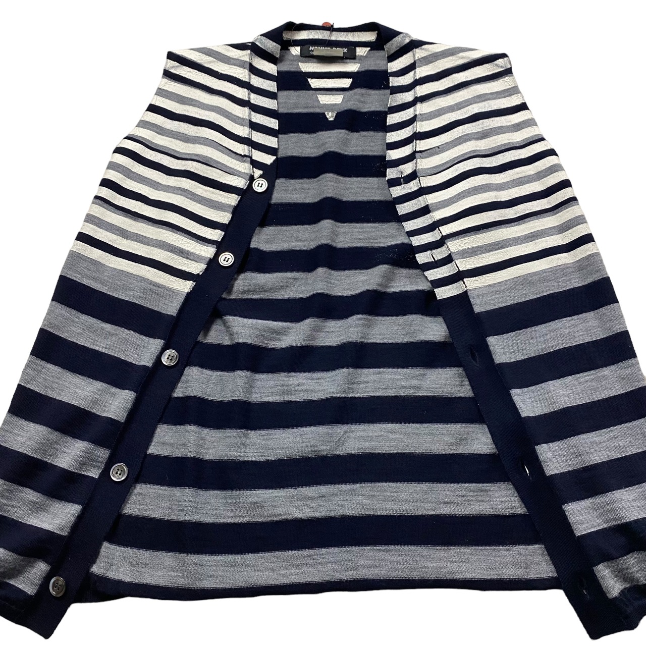 AD2014 COMME des GARCONS HOMME DEUX paint coating border knit vest